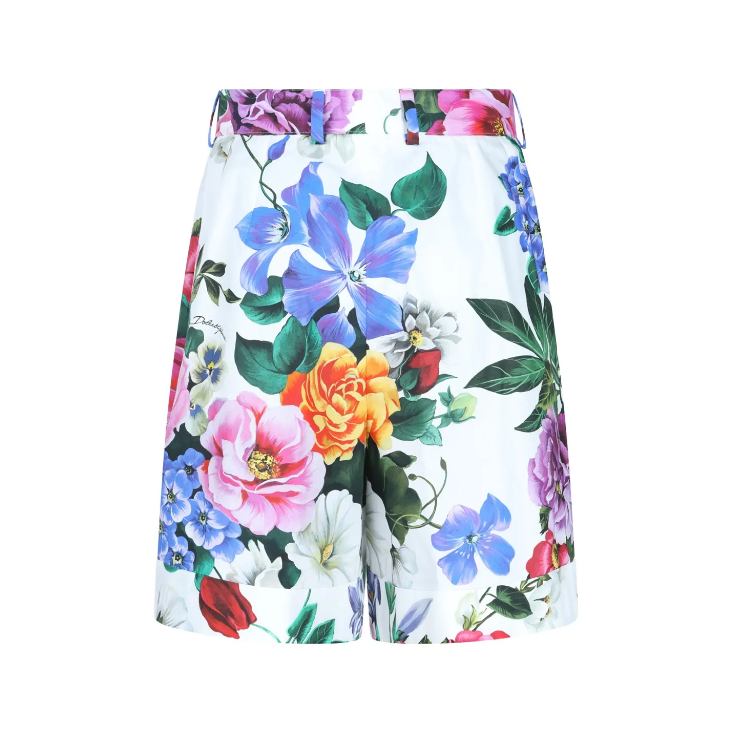 white_multicolour_cotton__0.webp WHITE MULTICOLOUR COTTON SHORTS