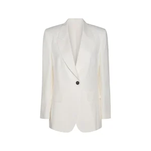 WHITE VISCOSE BLAZER