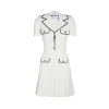 WHITE VISCOSE MINI DRESS