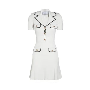 WHITE VISCOSE MINI DRESS