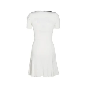 WHITE VISCOSE MINI DRESS