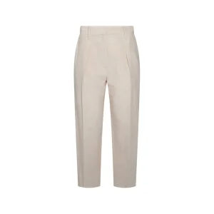 WHITE VISCOSE PANTS