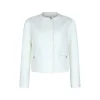 WHITE WOOL CASUAL JACKET