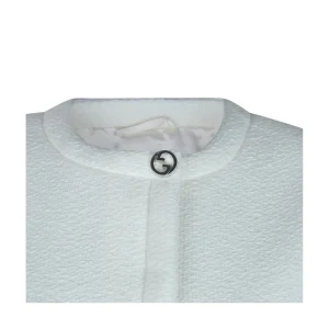 WHITE WOOL CASUAL JACKET