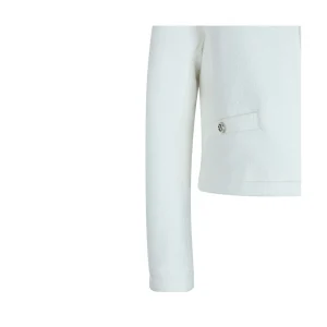 WHITE WOOL CASUAL JACKET