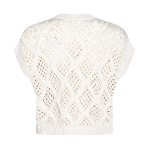 WHITE WOOL KNITWEAR