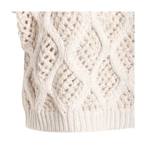 WHITE WOOL KNITWEAR