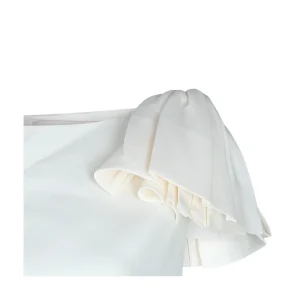 WHITE WOOL MINI DRESS
