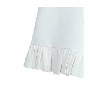 WHITE WOOL MINI DRESS
