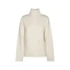 WHITE WOOL SWEATSHIRT