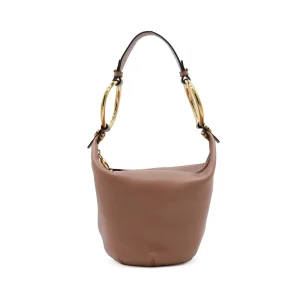 WOOD ROSE LEATHER SHOULDER BAG