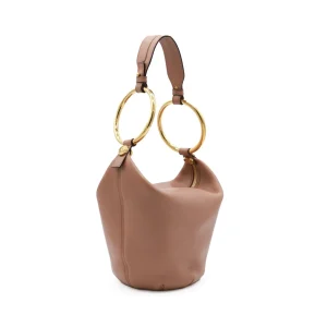 WOOD ROSE LEATHER SHOULDER BAG
