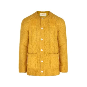 YELLOW WOOL BLEND KNITWEAR